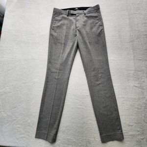 H&M Skinny Fit Dress Pants Mens 30R Gray Wool Blend Trousers 30x29 Formal Office